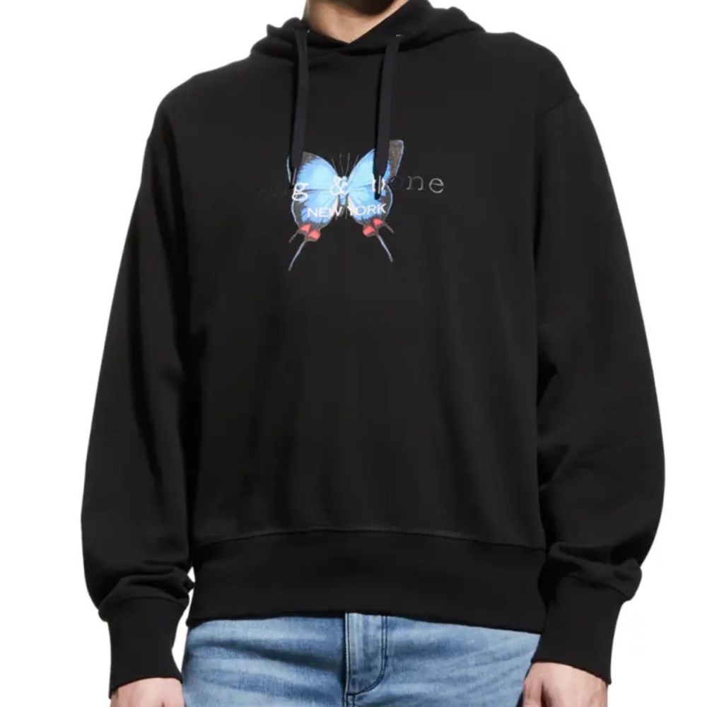 Rag & Bone City Butterfly Logo Hoodie NWOT